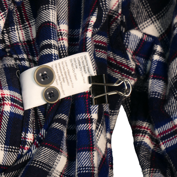 Jachs Flannel Shirt Men L Blue Plaid Cotton Workwear Utility Outdoor Classic - Picture 12 of 12